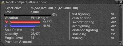 Signature for player Noek