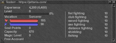 Signature for player Testerr